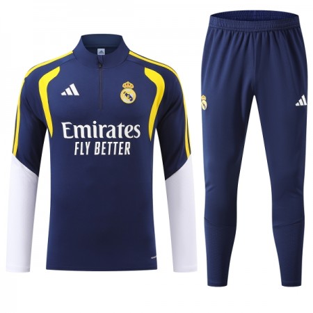 Real Madrid Sweat d'Entraînement Quart-Zip Bleue 2026-27 Real Madrid Sweat d'Entraînement Quart-Zip Bleue 2026-27