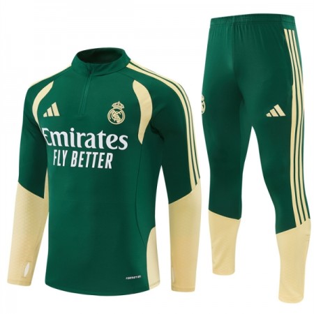 Real Madrid Sweat d'Entraînement Quart-Zip Verte 2026-27 Real Madrid Sweat d'Entraînement Quart-Zip Verte 2026-27