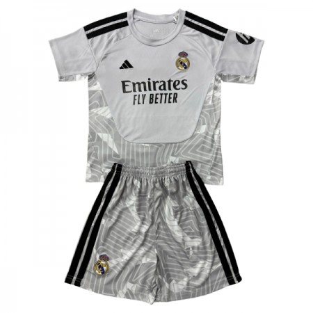 Tenue Enfant Real Madrid Gardien Grise 2026-27 (+ Short) Tenue Enfant Real Madrid Gardien Grise 2026-27 (+ Short)
